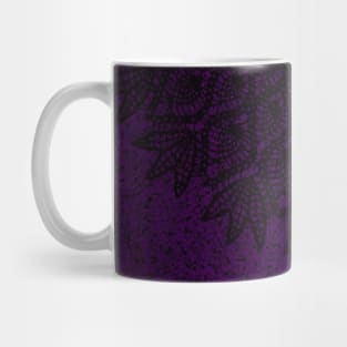 Purple and Black Filigree Mug